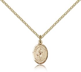 Gold Filled St. Genesius of Rome Patron Saint Medal Pendant - Small" itemprop="image