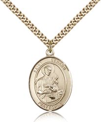 Gold Filled St. Gerard Majella Patron Saint Medal Pendant - Large" itemprop="image