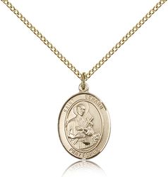 Gold Filled St. Gerard Majella Patron Saint Medal Pendant - Medium" itemprop="image