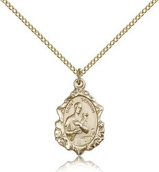 Gold Filled St. Gerard Medal Pendant" itemprop="image