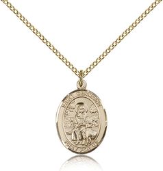 Gold Filled St. Germaine Cousin Patron Saint Medal Pendant - Medium" itemprop="image