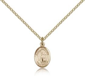 Gold Filled St. Germaine Cousin Patron Saint Medal Pendant - Small" itemprop="image