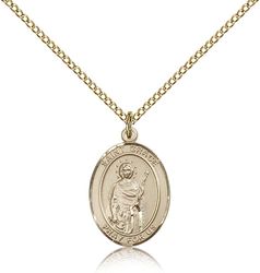 Gold Filled St. Grace Patron Saint Medal Pendant - Medium" itemprop="image