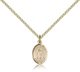 Gold Filled St. Grace Patron Saint Medal Pendant - Small" itemprop="image