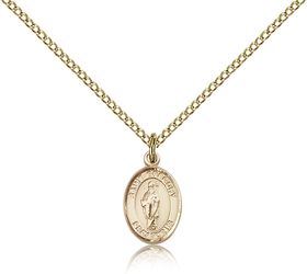 Gold Filled St. Gregory the Great Patron Saint Medal Pendant - Small" itemprop="image