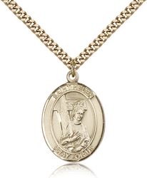 Gold Filled St. Helen Patron Saint Medal Pendant - Large" itemprop="image