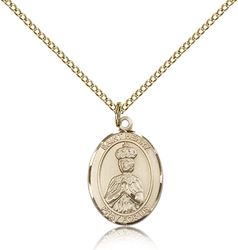 Gold Filled St. Henry II Patron Saint Medal Pendant - Medium" itemprop="image