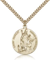 Gold Filled St. Hubert of Liege Medal Pendant" itemprop="image