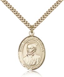 Gold Filled St. Ignatius of Loyola Patron Saint Medal Pendant - Large" itemprop="image