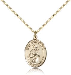 Gold Filled St. Isaac Jogues Patron Saint Medal Pendant - Medium" itemprop="image