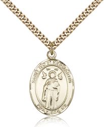 Gold Filled St. Ivo Patron Saint Medal Pendant - Large" itemprop="image