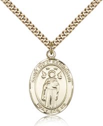 Gold Filled St. Ivo Patron Saint Medal Pendant - Large" itemprop="image