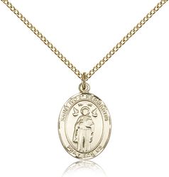 Gold Filled St. Ivo Patron Saint Medal Pendant - Medium" itemprop="image