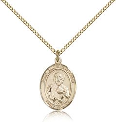 Gold Filled St. James the Lesser Patron Saint Medal Pendant - Medium" itemprop="image