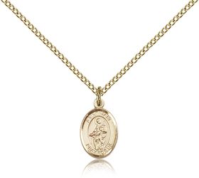 Gold Filled St. Jane of Valois Patron Saint Medal Pendant - Small" itemprop="image