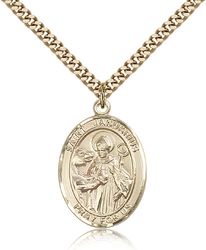 Gold Filled St. Januarius Patron Saint Medal Pendant - Large" itemprop="image