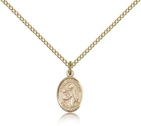 Gold Filled St. Januarius Patron Saint Medal Pendant - Small" itemprop="image