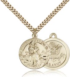 Gold Filled St. Joan of Arc Medal Pendant" itemprop="image