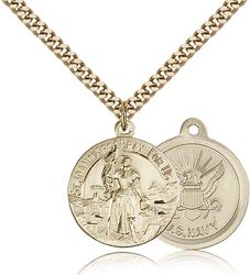 Gold Filled St. Joan of Arc Medal Pendant" itemprop="image