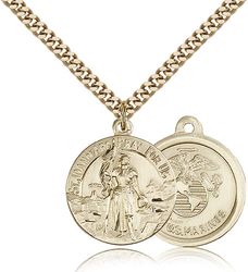 Gold Filled St. Joan of Arc Medal Pendant" itemprop="image