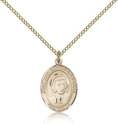 Gold Filled St. John Baptist de La Salle Patron Saint Medal Pendant - Medium" itemprop="image