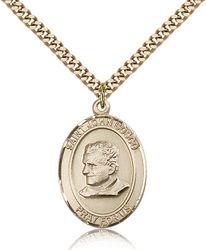 Gold Filled St. John Bosco Patron Saint Medal Pendant - Large" itemprop="image