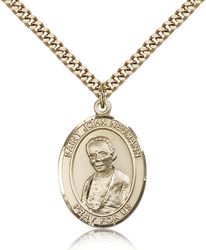 Gold Filled St. John Neumann Patron Saint Medal Pendant - Large" itemprop="image