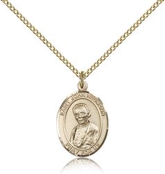 Gold Filled St. John Neumann Patron Saint Medal Pendant - Medium" itemprop="image