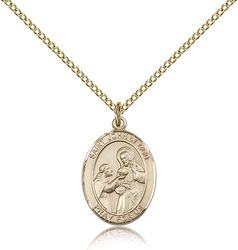 Gold Filled St. John of God Patron Saint Medal Pendant - Medium" itemprop="image