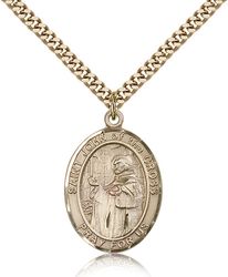 Gold Filled St. John of the Cross Patron Saint Medal Pendant - Large" itemprop="image