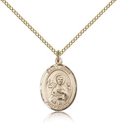 Gold Filled St. John the Apostle Patron Saint Medal Pendant - Medium" itemprop="image