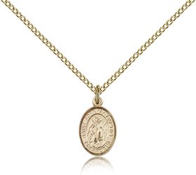 Gold Filled St. John the Baptist Patron Saint Medal Pendant - Small" itemprop="image