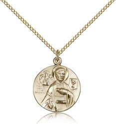 Gold Filled St. John the Evangelist Medal Pendant" itemprop="image