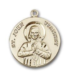 Gold Filled St. John Vianney Medal Pendant" itemprop="image