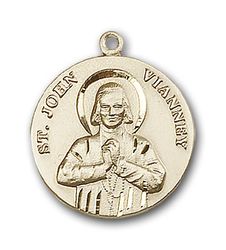 Gold Filled St. John Vianney Medal Pendant" itemprop="image