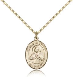 Gold Filled St. John Vianney Patron Saint Medal Pendant - Medium" itemprop="image