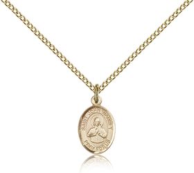 Gold Filled St. John Vianney Patron Saint Medal Pendant - Small" itemprop="image