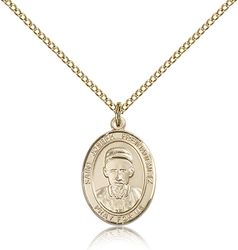 Gold Filled St. Joseph Freinademetz Patron Saint Medal Pendant - Medium" itemprop="image