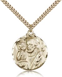 Gold Filled St. Joseph Medal Pendant" itemprop="image