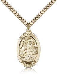 Gold Filled St. Joseph Medal Pendant" itemprop="image