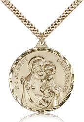 Gold Filled St. Joseph Medal Pendant" itemprop="image