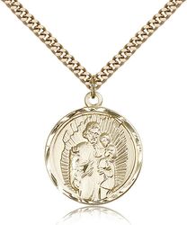 Gold Filled St. Joseph Medal Pendant" itemprop="image