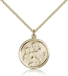 Gold Filled St. Joseph Medal Pendant" itemprop="image