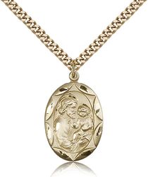 Gold Filled St. Joseph Medal Pendant" itemprop="image