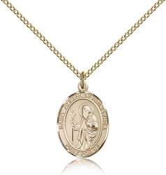 Gold Filled St. Joseph of Arimathea Patron Saint Medal Pendant - Medium" itemprop="image