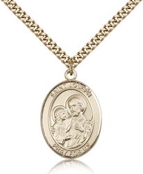 Gold Filled St. Joseph Patron Saint Medal Pendant - Large" itemprop="image