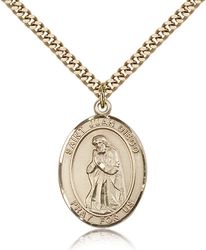 Gold Filled St. Juan Diego Patron Saint Medal Pendant - Large" itemprop="image