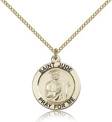 Gold Filled St. Jude Medal Pendant" itemprop="image