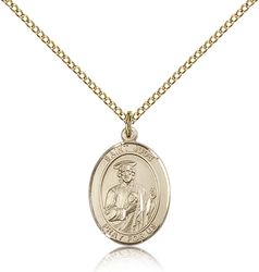 Gold Filled St. Jude Thaddeus Patron Saint Medal Pendant - Medium" itemprop="image