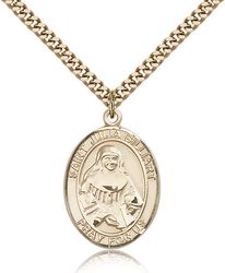 Gold Filled St. Julia Billiart Patron Saint Medal Pendant - Large" itemprop="image